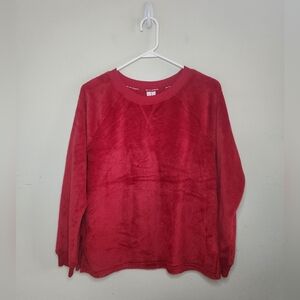 Women's Joyspun Red Fleece Sweatshirt Sz Medium